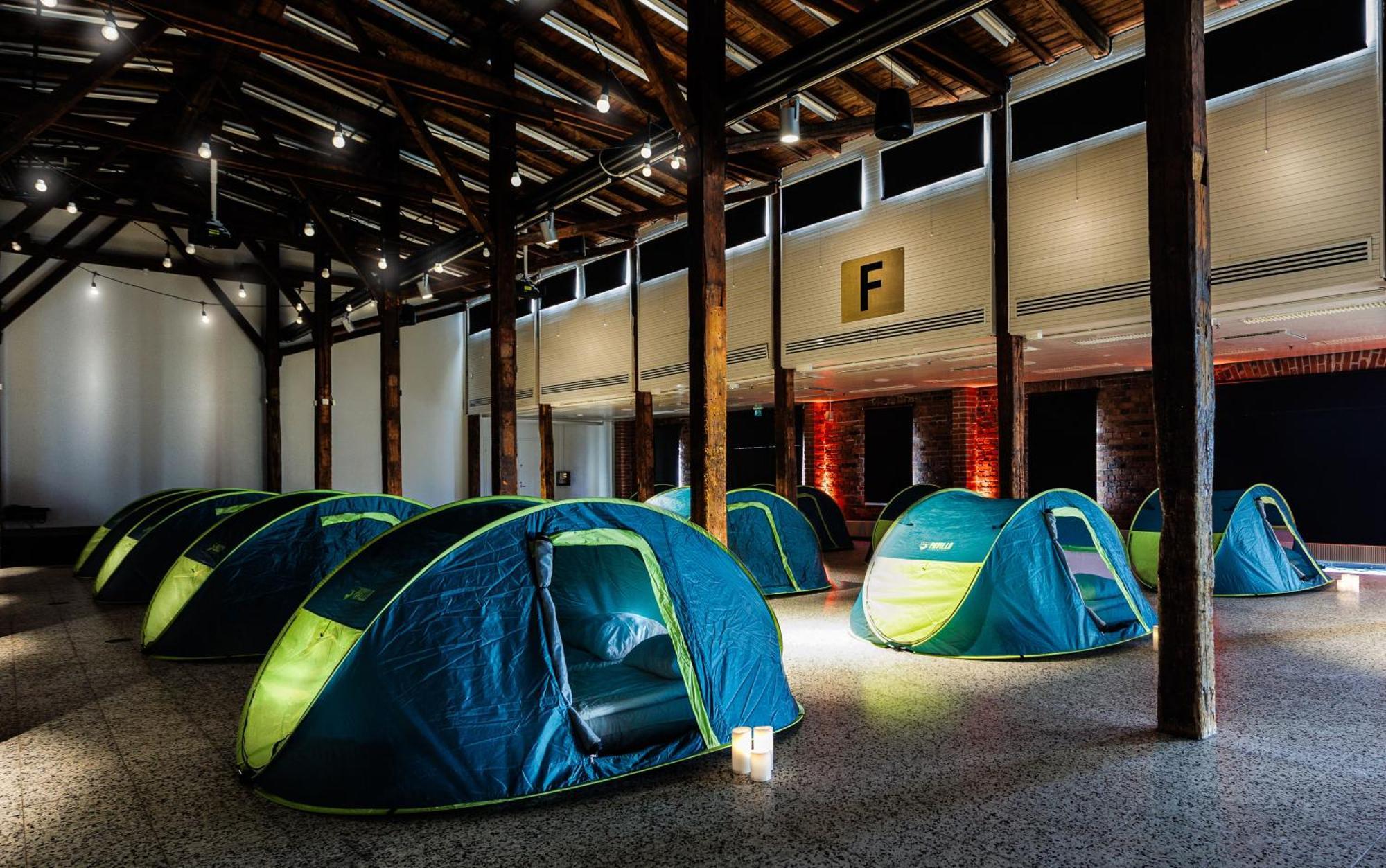 Leirintäalueet Indoor Camping Helsinki